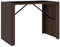 vidaXL Table de Bar et Dessus en Verre Marron 145x80x110 cm Poly rotin, Table de fête, Table de pub, Table de Bar de Petit déjeuner, Table de bistrot