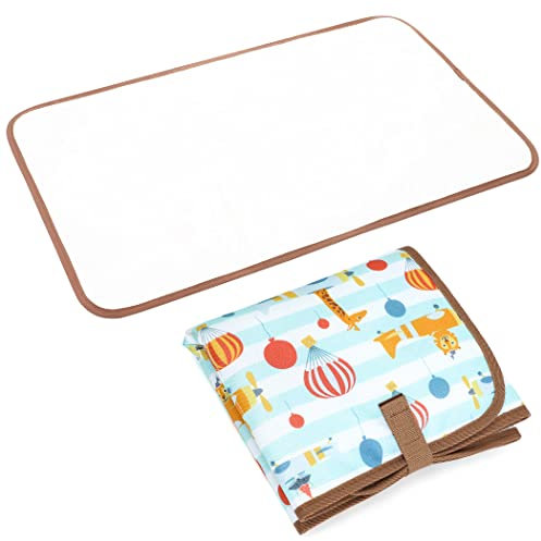 Lekebaby Tragbare Wickelunterlage, Wickelunterlage, faltbare Baby-Wickelunterlage, Reise-Wickelunterlage, tragbare Baby-Wickelunterlage, gesteppt, Rosa Weidenzweig
