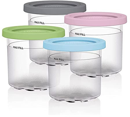 Ice Cream Category Ninja Ice Cream Category NC299AMZ NC300 Series Ice Cream Maker Dishwasher Safe Leak Proof Cream Container Box Lid Pink/Green/Gray/Blue