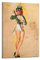 NOHF Vintage Pin Up Girl Poster Play Circus Redheadsr Poster Wandkunst Druck Retro Ästhetische Raumdekoration Bürodekorationen 60 x 90 cm Rahmen Stil