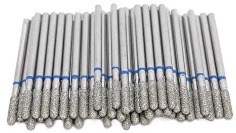 50 Stück Nagelfräser Bits, 2.35mm Nail Drill Bits Set, Nagelbohrer Set, zum Entfernen Abgestorbener Haut Nägel Schleifen und Polieren Nageloberfläche Polieren Emery Material