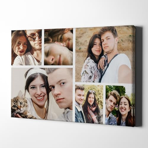 DIYKST Custom Canvas Prints with Your Photos Canvas Prints Custom Picture Canvas Customized Photo Personalized Canvas Pictures for Wall Decor Gifts for Couple valentines Day 8 X 12-24 X 36