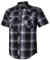 Dctop Herren Hemd Kurzarm Lässige Druckknöpfen Unifarben Karierte Anzug Regular Fit Freizeit Hemd (Grau Schwarz #9 M)