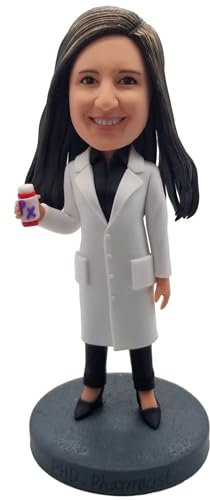 mydedor Individuelle Wackelkopf-Figur, personalisierbar, einzigartig, handgefertigt, Wackelkopf-Figur, basierend auf Ihrem Foto, für Geburtstag, Abschluss, Frauentag, Muttertag, Jubiläen