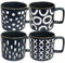 Jameson & Tailor 4er Set Henkelbecher Steingut blau