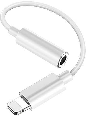 iPhone Headphones Adapter,[Apple MFi Certified] Lightning to 3.5mm Audio AUX Jack Dongle Adaptor Headset Cable Converter Earphone Music Accessories Compatible with iPhone 14/13/12/11/XS//XR/X/8/7