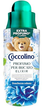 Coccolino Profumo per Bucato Freschezza Celeste, Extra Profumo* a lungo. Efficace Anche a Freddo e nei Cicli Brevi, con note di fragranza Patchouli, Lavanda, Eucalipto, 342ml