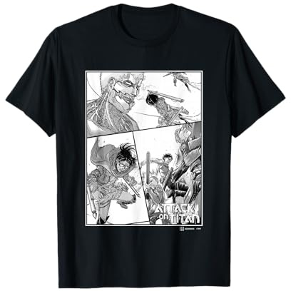 Attack on Titan Survey Corps VS Armored Titan Manga Panels T-Shirt