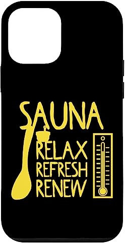 Hülle für iPhone 12 mini Sauna Relax Refresh Renew Saunameister