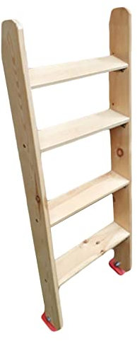 XMDEUR Etagenleiter, robuste Etagenleiter mit Gummipolster, umweltfreundliche Etagenbettleiter aus Holz für Wohnungen, sichere Etagenbettleiter für Schlafsaal/Zuhause/Hubbett (Farbe: 125 cm/49 Zoll