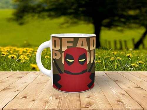 Taziturno taza cerámica personalizada deadpool lobezno 067 350ml ideal para regalo de cumpleaños, navidad y amigo invisible