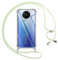 Pnakqil Funda para Xiaomi Poco X3 NFC/X3/X3 Pro con Cuerda, Carcasa Transparente Silicona Colgar Collar Correa de Cuello Cadena Cordón para Xiaomi Poco X3 NFC/X3 Pro 6.67 Fundas, Verde
