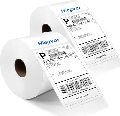 1000 Stück Thermo Etiketten 4 × 6 Zoll Thermoetiketten Versandetiketten 100 x 150mm für Versandetiketten, kompatibel mit den meisten Desktop-Thermoetikettendruckern
