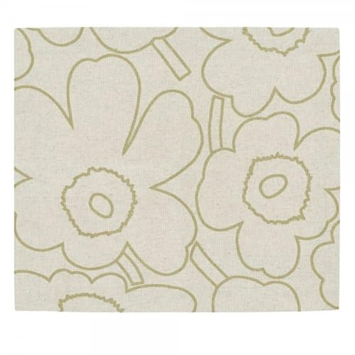 Marimekko Pieni Piirto Unikko Fabric placemat 35x40 cm - Linen, Gold