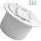 Wezalget Couvercle de Prise RV, Couvercle de Prise RV - Trappe Ronde Blanche pour Camping-Car avec Couvercle | Passage de câble pour Camping-Car avec vis, Accessoire Rond de Trappe de Cordon