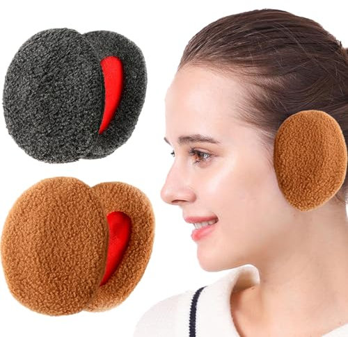 Tcnzdy 2 Paar Ohrenwärmer, Frauen Ohrenschützer Winter-Ohrenschützer Anti-Fall Verdickte Warme Winter-Ohrenschützer Ohrenwärmer Damen für Wind- und Kälteschutz für Frauen Winter Weihnachtsgeschenke