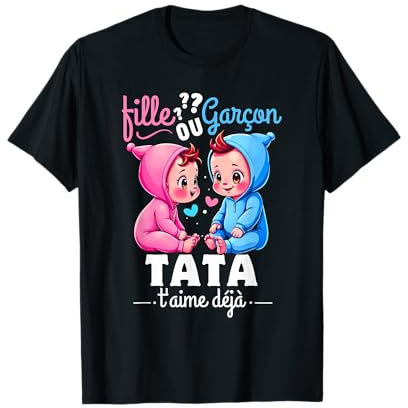 cadeau gender reveal tata Parti Révélation Du Sexe bébé T-Shirt