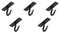 Fayesia Cup Hooks - Blacksmith Handcrafted - Wrought Iron Mug Hooks for Under Shelf - Set of 5 Single Prong Hooks - Screws & Fittings Included - Kitchen, Utensil, Storage etc (Beeswax)