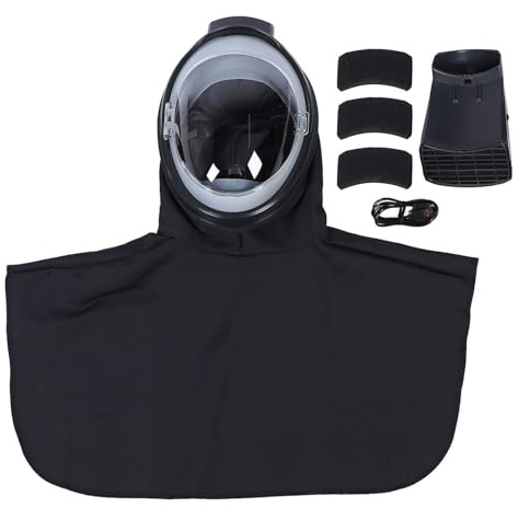 Sandstrahlhaube, Staubschutzhaube mit Abnehmbarem Visier für Arbeiten Im Bau, Bergbau, Labor