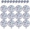 ALNKDH 12Pcs Disco Pattern Hand Fans, Chinese Japanese Style Foldable Fans, Multi-Role Round Handhelds, Beautiful Patterns for Wedding Party Home Decor Personal Decoration (12Pcs Disco)
