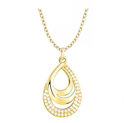 Sofia Milani - Damen Halskette 925 Silber - ovaler Anhänger