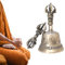 Buddhistische Gebetsglocke - Tibetische Glocke Zur Achtsamkeit | Spirituelle Klangheilungsglocke 14,5 Cm, Dorje Meditation Gebetsklingel-Set, Dom Dekoration