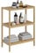 Bellamio Badregal Newa mit 3 Ablagen, Badezimmerschrank, Badezimmermöbel aus Bambus lackiert, Standregal Bambus Regal Maße 80x60x33 cm
