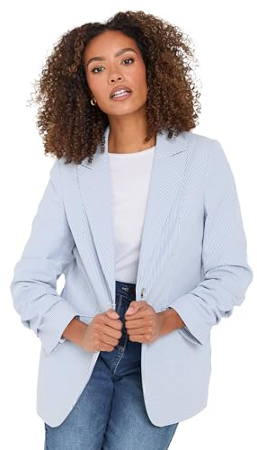 M&Co Stripe Seersucker Blazer - Women's