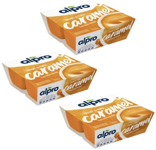 Dairy Free Plant Based Vegan Alpros Dessert 3 Packs of 4x125g (Salted Caramel 12x125g)