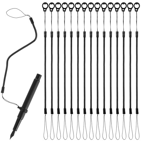 Hpmjz 15 Pcs Elastic Pen Lanyard Tablet Pen Leash Retractable Pens Holder