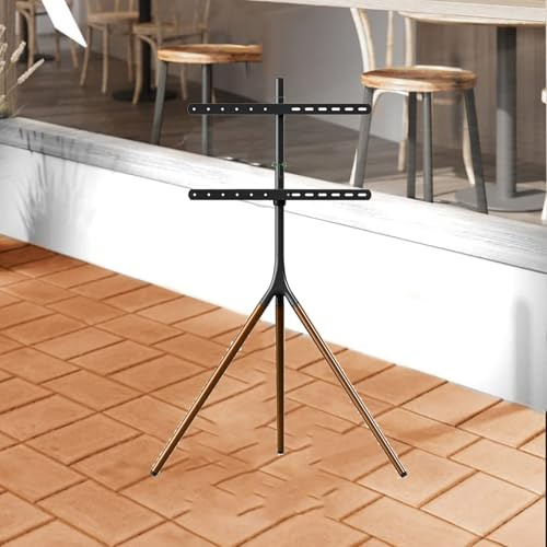 QICBYING Bodenstehender Dreibein TV Ständer - TV Ständer Von 45 Bis 65 Zoll, 70° Drehbarer Und Höhenverstellbarer Monitorständer, LCD-TV-Stativ-Bodenständer