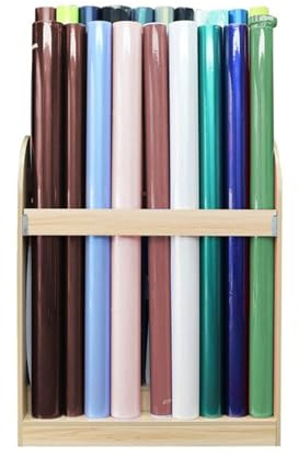 Présentoir De Rangement en Bois for Rouleaux De Tissu Commercial, Organisateur De Rouleaux De Tissu/nappes/Films for Fenêtres/papiers Peints.(Color2)