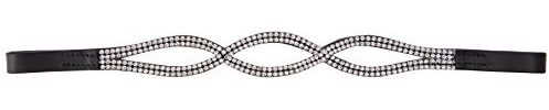 Cwell Equine Bling Diamante 3 Loops Crystal Browband (Black) F/C/P