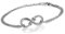 Cupimatch Infinity Unendlichkeit Armband Damen: Elegant Edelstahl Armreif mit silbernem Herz Zirkonia Vintage Verstellbare Fusskette Valentinstag Geschenke für Frauen Freundin Mama