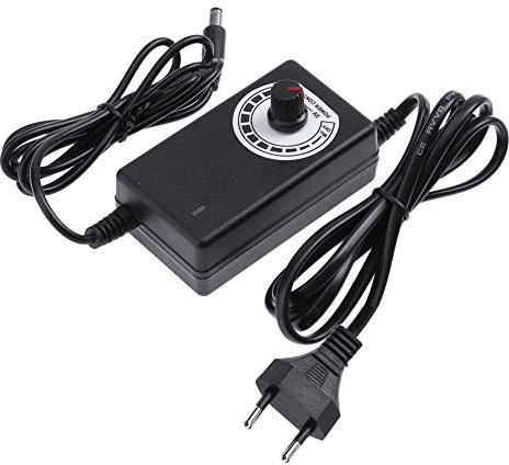 Demiawaking Adapter AC auf DC 3-12V 2A Einstellbar Netzteil Adapter für LED Einstellung/Temperatur/Geschwindigkeitsregler des Motors