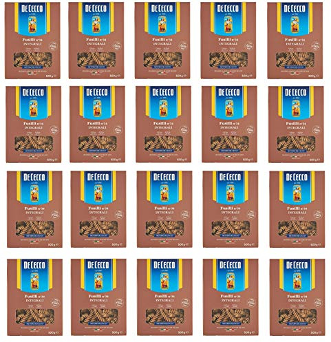 20x Pasta De Cecco Fusilli integrali n. 34 Vollkorn italienisch Nudeln 500 g