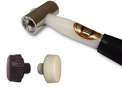 Thor 712 Nylon Faced Window Glazing Hammer/Mallet with Hard White & Tough Brown Head