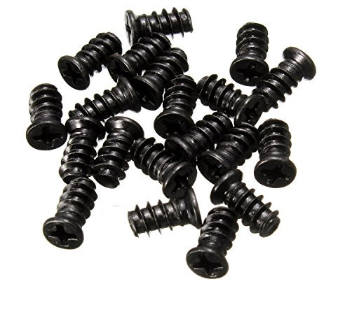 FEVERWORK 20Pcs Computer PC Case Cooling Fan Mount Screws Black For Fans 60mm 80mm 120mm