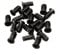 FEVERWORK 20Pcs Computer PC Case Cooling Fan Mount Screws Black For Fans 60mm 80mm 120mm