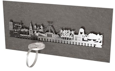 13gramm Bochum Skyline Schlüsselbrett - Praktische Aufbewahrung mit urbanem Design für Schlüssel - Tolles Geschenk und Souvenir für Bochum Fans