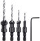 Countersink Drill Bit Set 5Pcs Twist Drill Set Carpentry Reamer Wood Countersink Drill Bit for Wood-Plastic Soft Metal