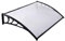 Door Canopy Awnings Garden Outdoor Window Patio Porch Rain Protector Shelter Shade Cover Resists-Corrosion 120x80x23.8cm,Black