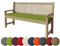 chilly pilley Bankkissen Bankauflage Polsterauflage Reißverschluss mit Schlaufen Kissen für Gartenbank Gartenbankauflage für Gartenmöbel Sitzkissen & Rückenkissen Outdoor (110 x 50 x 5 cm, Grün)