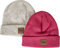 Urban Classics Unisex Kinder UCK626-Logopatch Kids 2-Pack Beanie-Mütze, pink/Heatherwhite, 146/152