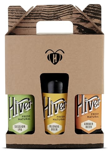 Hiver - Craft Beer - Christmas - 3 Bottle Gift Pack - Honey Blonde, Amber and Session IPA