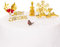Evelay Cake Toppers Merry Christmas Cake Decoration 7pc silver gold Pieces Cupcake Toppers ylog Multi Purpose Decoration (7pc Gold)