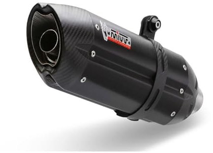 MIVV Auspuff komplett aus Edelstahl schwarz kompatibel mit Yamaha yzf r125 r-125 2019 2020