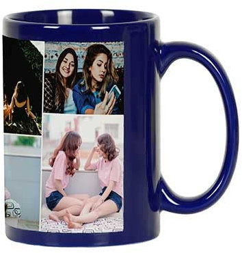 Printtoo Collage De Fotos Personalizado Taza De Cafe Best Sister Ever Imagen De Encargo Copa De CER¡Mica Lavavajillas Y Caja De Microondas- 11 Oz- Blue
