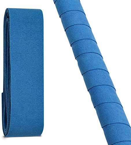 TROTH Hockey Stick Grip, Chamois Hockey Grip, Non Adhesive Hockey Tape, Anti Slip Ice Hockey Stick Tape, Soft Chamois Grip for Hockey Stick, Waterproof Indoor Hockey Grip (Electric Blue, 1 Pack)