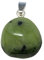 1 x Edelsteinanhänger Handschmeichler in Größe M - L als Anhänger mit Silberöse - Steinsorte - (Nephrit Jade)
